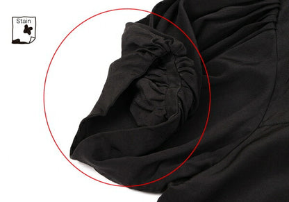 BALENCIAGA Silk Pocket Design High Neck Blouse Black Size 36
