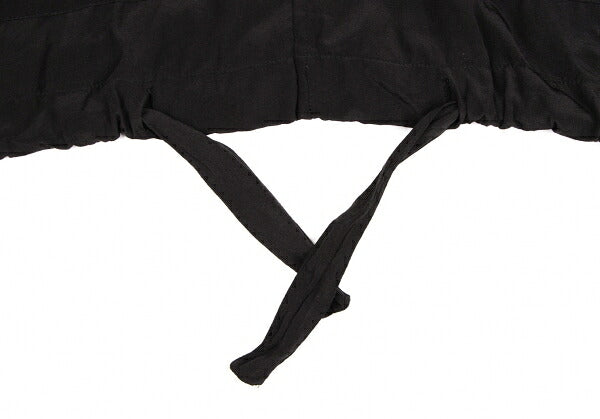 BALENCIAGA Silk Pocket Design High Neck Blouse Black Size 36
