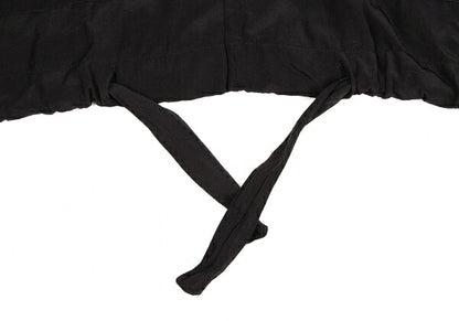 BALENCIAGA Silk Pocket Design High Neck Blouse Black Size 36