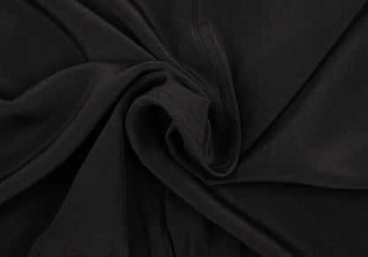 BALENCIAGA Silk Pocket Design High Neck Blouse Black Size 36