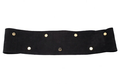 GUCCI Black Studded Suede Leather Belt
