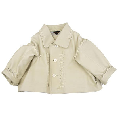 COMME des GARCONS Glove Design Leather Jacket Greige Size S