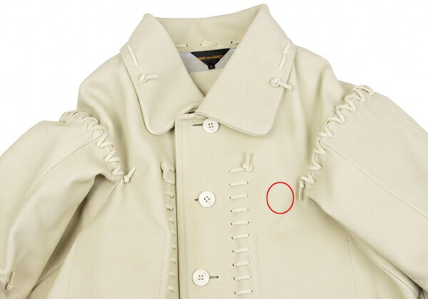 COMME des GARCONS Glove Design Leather Jacket Greige Size S