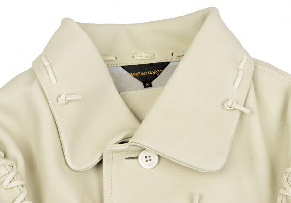 COMME des GARCONS Glove Design Leather Jacket Greige Size S