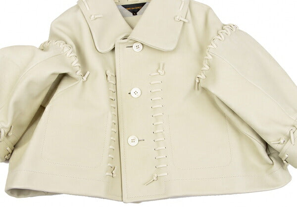 COMME des GARCONS Glove Design Leather Jacket Greige Size S