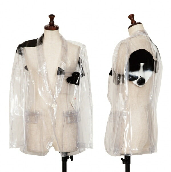 COMME des GARCONSNOIR Print PVC Jacket Clear Size M