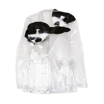 COMME des GARCONSNOIR Print PVC Jacket Clear Size M