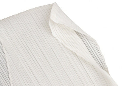 PLEATS PLEASE Pleated V-Neck Tunic Off-White Blouse Size 3