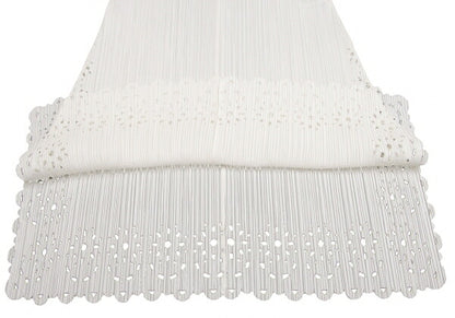 PLEATS PLEASE Pleated V-Neck Tunic Off-White Blouse Size 3