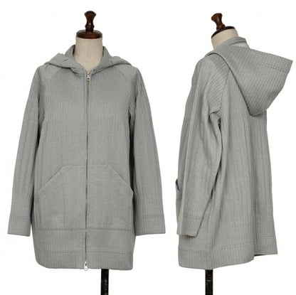 PLEATS PLEASE Soft Pleats Zip-Up Hoodie Gray Size 3