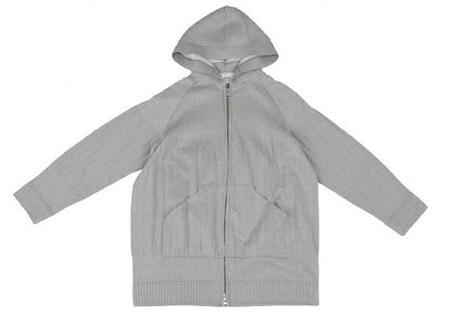 PLEATS PLEASE Soft Pleats Zip-Up Hoodie Gray Size 3