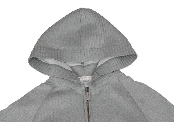 PLEATS PLEASE Soft Pleats Zip-Up Hoodie Gray Size 3
