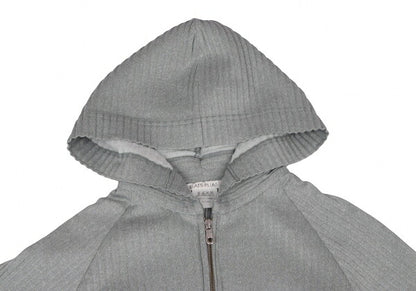PLEATS PLEASE Soft Pleats Zip-Up Hoodie Gray Size 3