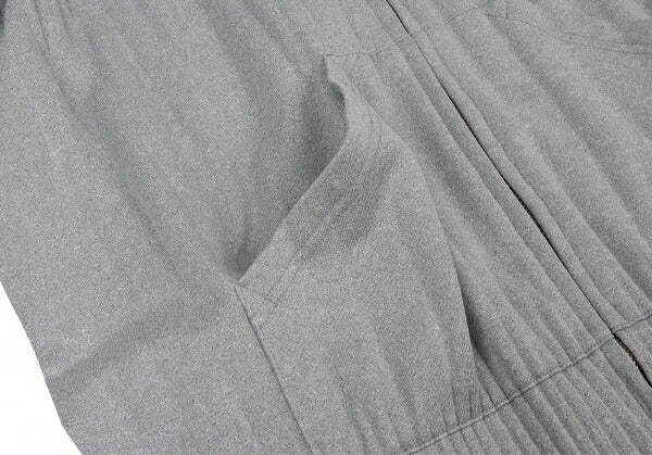 PLEATS PLEASE Soft Pleats Zip-Up Hoodie Gray Size 3