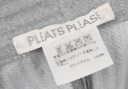 PLEATS PLEASE Soft Pleats Zip-Up Hoodie Gray Size 3