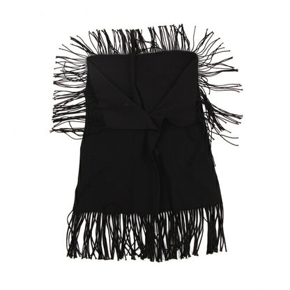 ISSEY MIYAKE FETE A-POC INSIDE Fringe Top Black Size 2