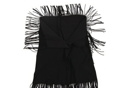 ISSEY MIYAKE FETE A-POC INSIDE Fringe Top Black Size 2