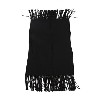 ISSEY MIYAKE FETE A-POC INSIDE Fringe Top Black Size 2