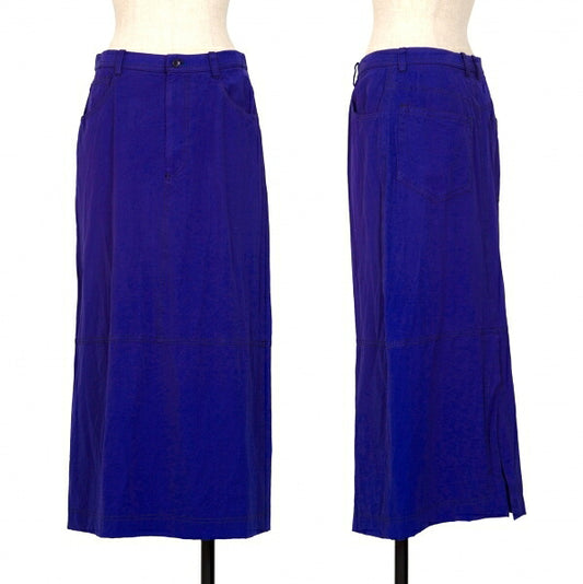 ISSEY MIYAKE Garment Dyed Stretch Nylon Skirt Blue Size M