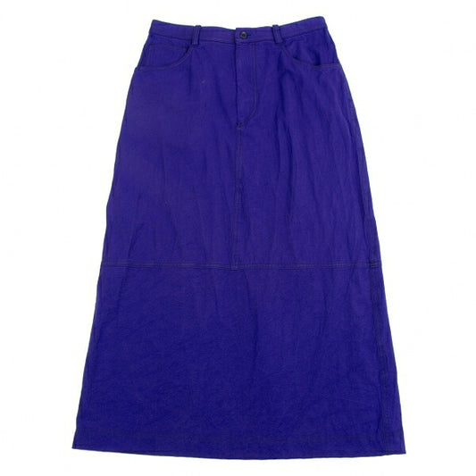 ISSEY MIYAKE Garment Dyed Stretch Nylon Skirt Blue Size M