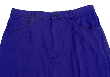 ISSEY MIYAKE Garment Dyed Stretch Nylon Skirt Blue Size M
