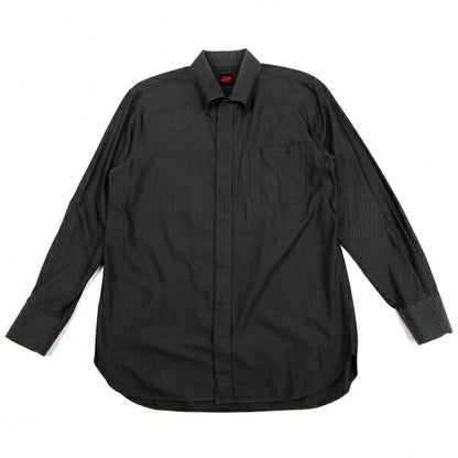 Jean Paul GAULTIER Slanted Pinstripe Shirt Charcoal Size 50