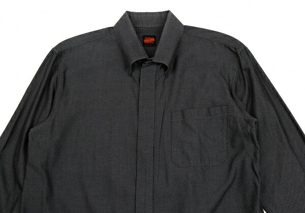 Jean Paul GAULTIER Slanted Pinstripe Shirt Charcoal Size 50