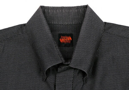 Jean Paul GAULTIER Slanted Pinstripe Shirt Charcoal Size 50