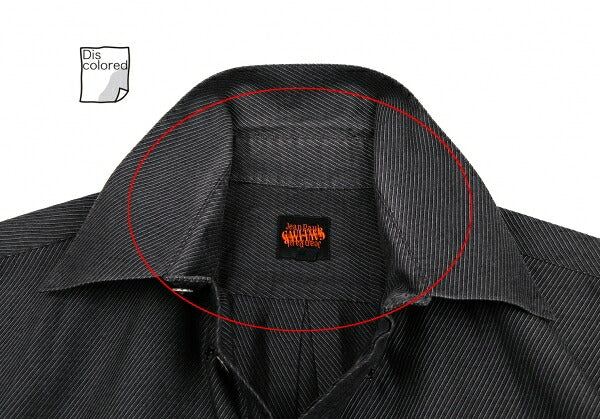 Jean Paul GAULTIER Slanted Pinstripe Shirt Charcoal Size 50