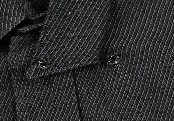 Jean Paul GAULTIER Slanted Pinstripe Shirt Charcoal Size 50