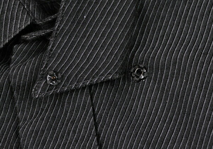 Jean Paul GAULTIER Slanted Pinstripe Shirt Charcoal Size 50