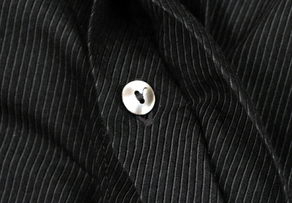 Jean Paul GAULTIER Slanted Pinstripe Shirt Charcoal Size 50