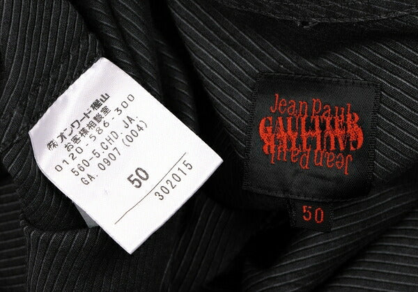 Jean Paul GAULTIER Slanted Pinstripe Shirt Charcoal Size 50