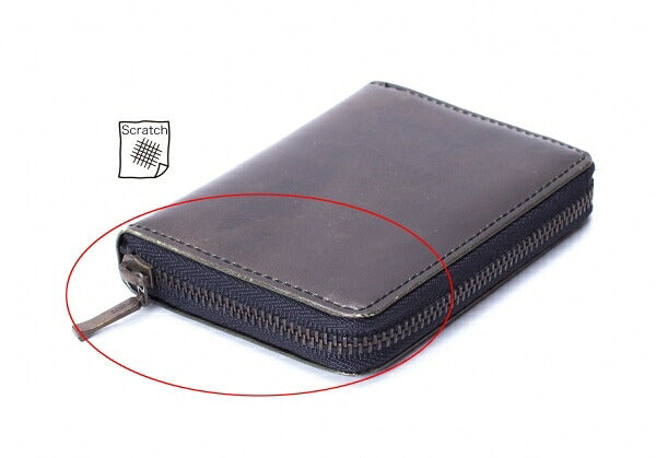 Jean Paul GAULTIER Embossed Logo Leather Coin Case Gray