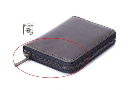 Jean Paul GAULTIER Embossed Logo Leather Coin Case Gray