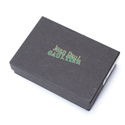 Jean Paul GAULTIER Embossed Logo Leather Coin Case Gray