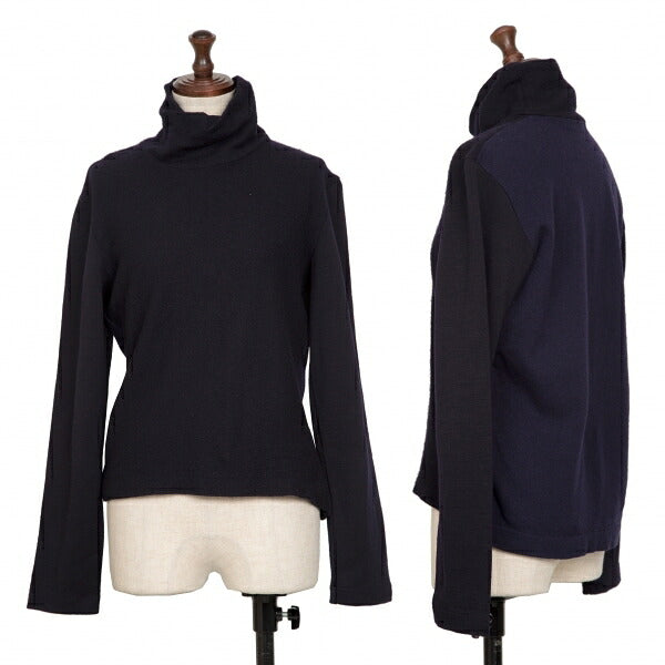tricot COMME des GARCONS Mixed Material Sweater Navy Size M