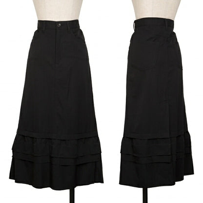 tricot COMME des GARCONS Wool Gabardine Skirt Black Size M