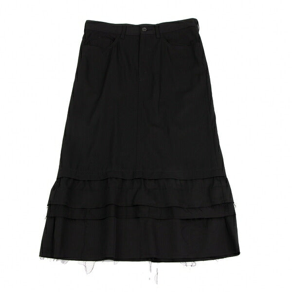 tricot COMME des GARCONS Wool Gabardine Skirt Black Size M
