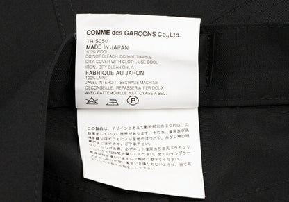 tricot COMME des GARCONS Wool Gabardine Skirt Black Size M
