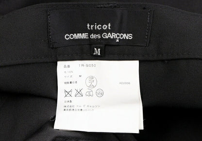 tricot COMME des GARCONS Wool Gabardine Skirt Black Size M