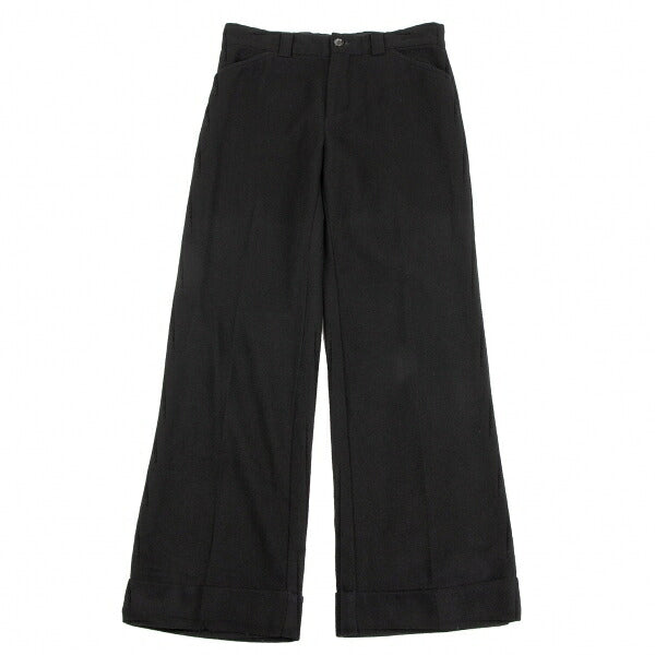 COMME des GARCONS Garment Dyed Wool Wide Pants Black Size M