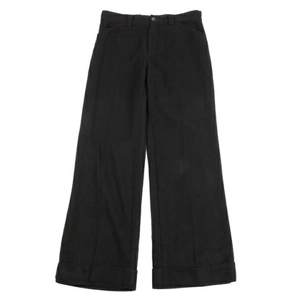 COMME des GARCONS Garment Dyed Wool Wide Pants Black Size M