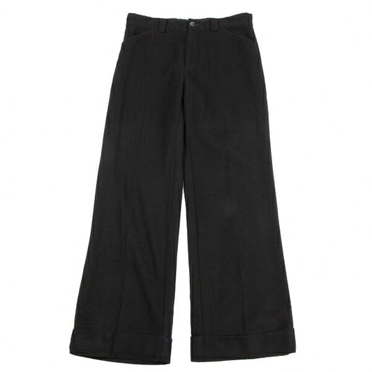 COMME des GARCONS Garment Dyed Wool Wide Pants Black Size M