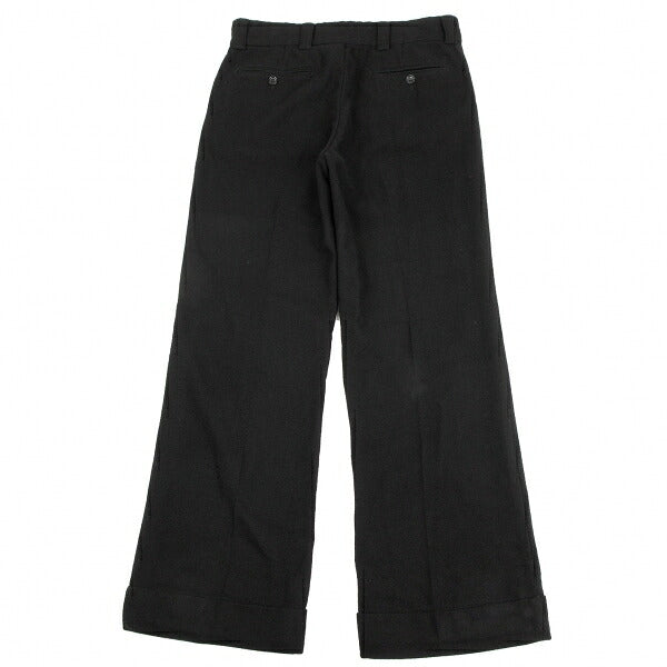 COMME des GARCONS Garment Dyed Wool Wide Pants Black Size M