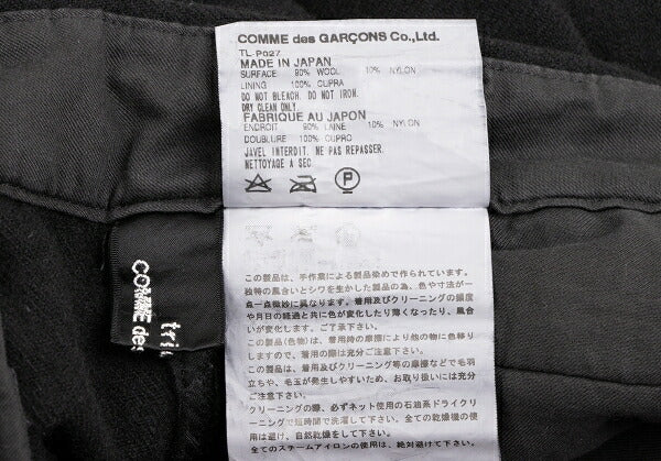 COMME des GARCONS Garment Dyed Wool Wide Pants Black Size M