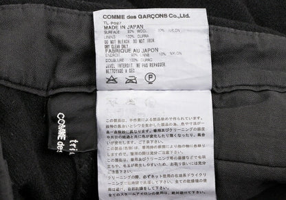 COMME des GARCONS Garment Dyed Wool Wide Pants Black Size M