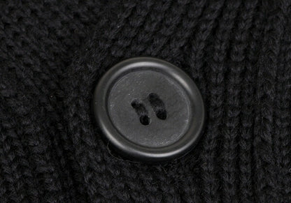 GAULTIER Black Wool Zip Design Cardigan Size M