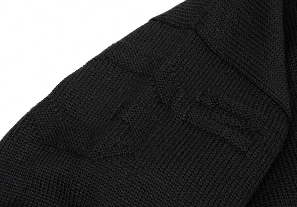 GAULTIER Black Wool Zip Design Cardigan Size M