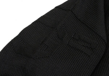GAULTIER Black Wool Zip Design Cardigan Size M